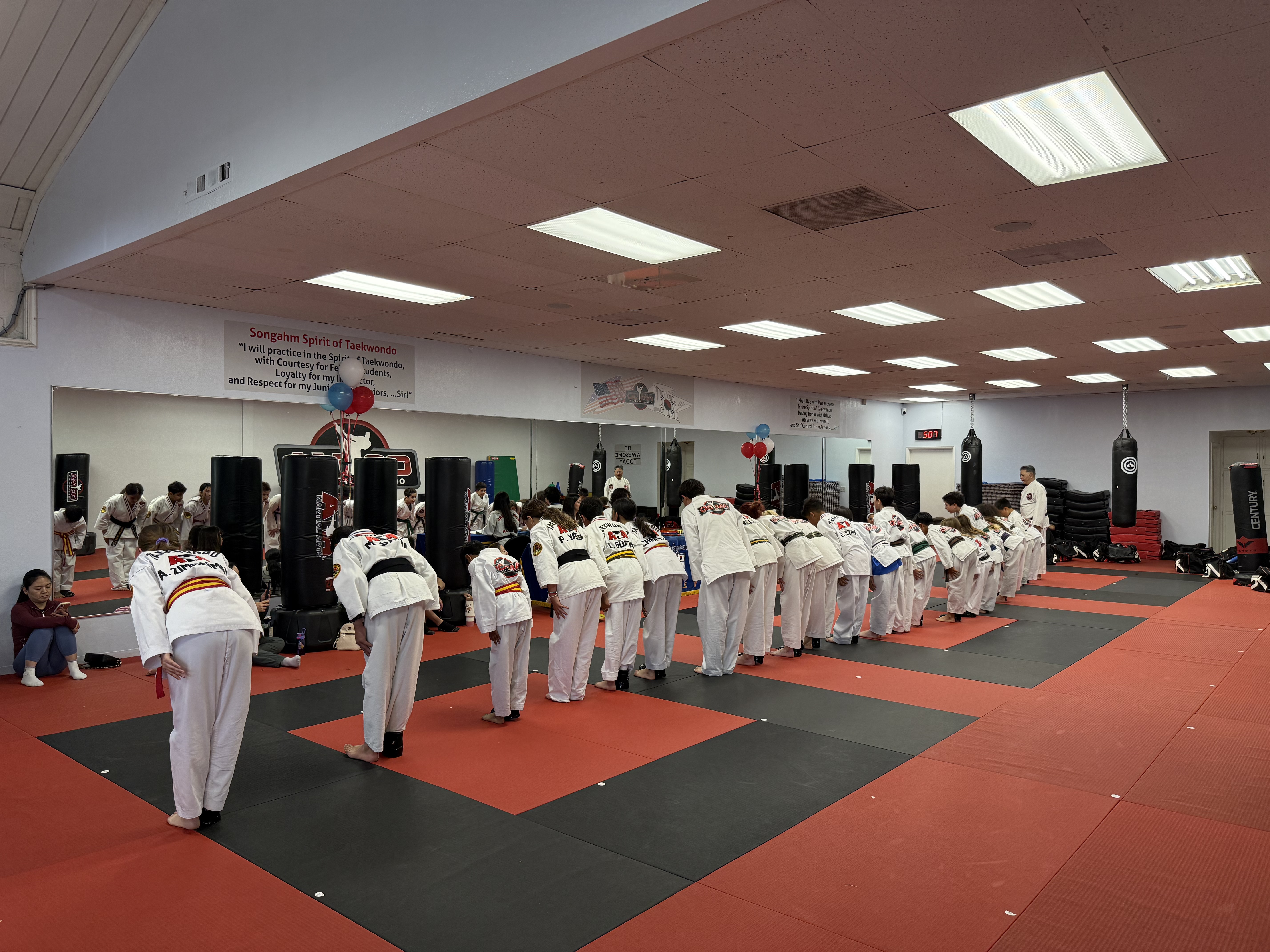 Adult martial arts training